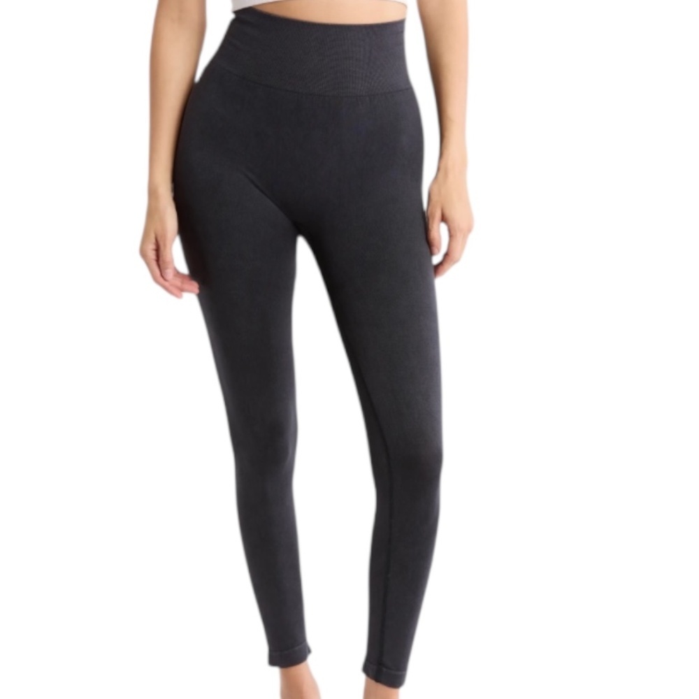 YOGALICIOUS Stonewash Seamless Allure High Waist Leggings in Black